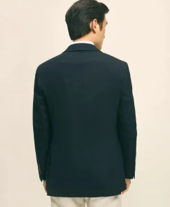 Classic Fit Stretch Wool Hopsack Blazer