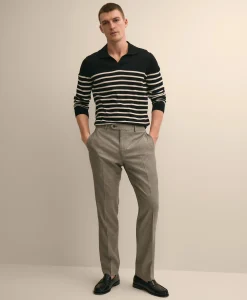 Classic Fit Wool Blend Plain Front 1818 Trousers