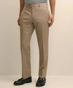 Classic Fit Wool Blend Plain Front 1818 Trousers