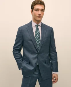Classic Fit Wool Blue Check 1818 Suit