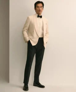 Classic Fit Wool-Linen 1818 Double-Breasted Dinner Jacket