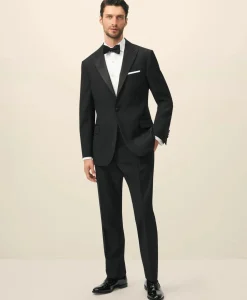 Classic Fit Wool 1818 Peak Lapel Tuxedo
