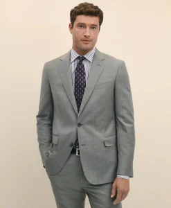 Classic Fit Wool Sharkskin 1818 Suit