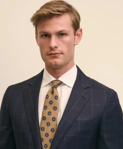 Classic Fit Wool Windowpane 1818 Suit
