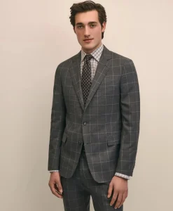 Classic Fit Wool Windowpane 1818 Suit
