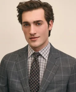 Classic Fit Wool Windowpane 1818 Suit