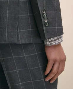 Classic Fit Wool Windowpane 1818 Suit