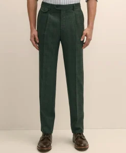 Classic Fit Wool Windowpane Suit Pants