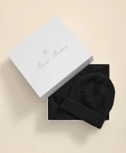 Cotton-Alpaca-Wool Blend Hat & Scarf Boxed Set