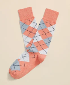Cotton Blend Argyle Socks