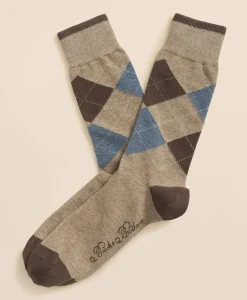 Cotton Blend Argyle Socks