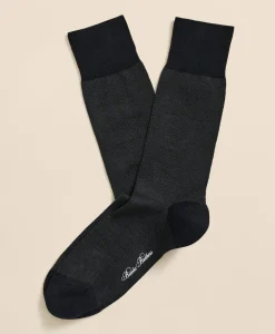 Cotton-Blend Birdseye Socks
