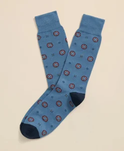 Cotton-Blend Foulard Socks