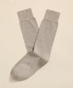 Cotton-Blend Mini-Dot Socks