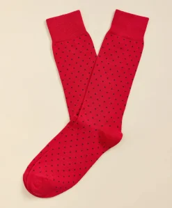 Cotton-Blend Mini-Dot Socks
