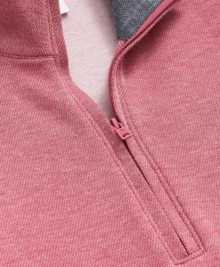 Cotton Blend Pique Quarter-Zip