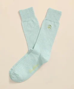 Cotton Blend Ribbed Socks