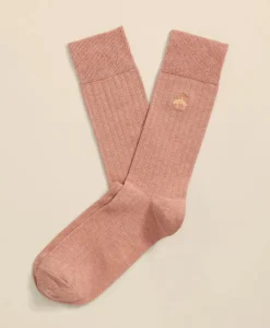 Cotton Blend Ribbed Socks