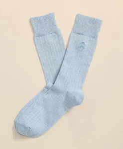 Cotton Blend Ribbed Socks