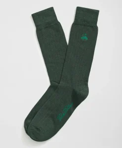 Cotton Blend Ribbed Socks