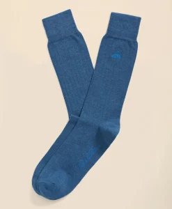 Cotton Blend Ribbed Socks