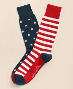 Cotton-Blend Stars & Stripes Socks