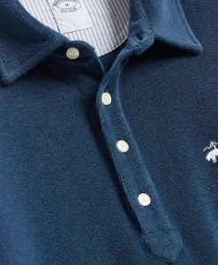 Cotton Blend Terry Cloth Polo Shirt