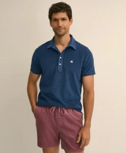 Cotton Blend Terry Cloth Polo Shirt