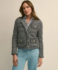 Cotton Blend Tweed Jacket