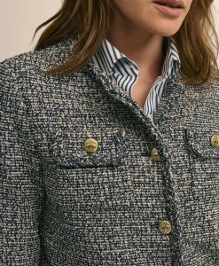 Cotton Blend Tweed Jacket