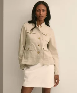 Cotton Blend Twill Jacket