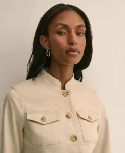 Cotton Blend Twill Jacket