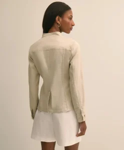 Cotton Blend Twill Jacket