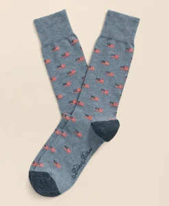 Cotton-Blend USA Flag Socks