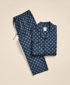 Cotton Broadcloth Foulard Pajamas