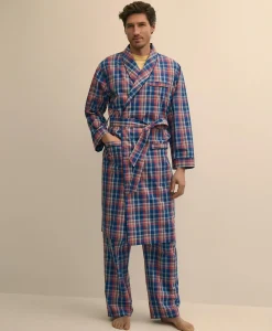 Cotton Broadcloth Madras Robe