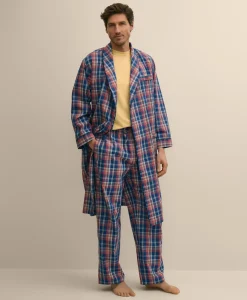 Cotton Broadcloth Madras Robe