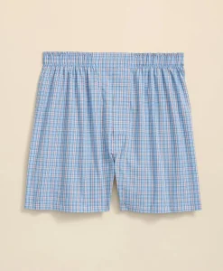 Cotton Broadcloth Mini Check Boxers