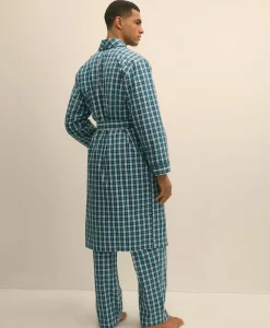 Cotton Broadcloth Plaid Robe