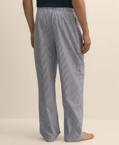 Cotton Broadcloth Striped Lounge Pants