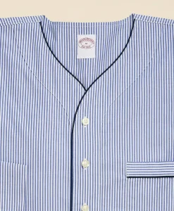 Cotton Broadcloth Striped Night Shirt