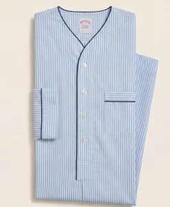 Cotton Broadcloth Striped Nightshirt