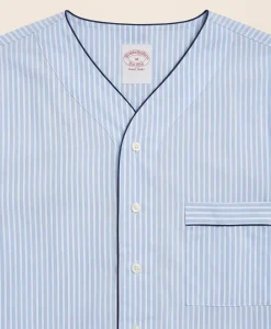 Cotton Broadcloth Striped Nightshirt