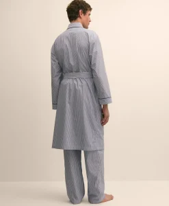 Cotton Broadcloth Striped Robe