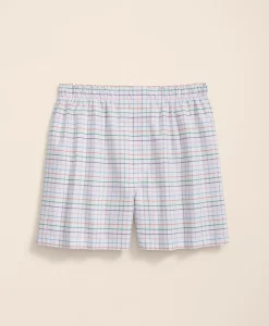 Cotton Broadcloth Tattersall Boxers