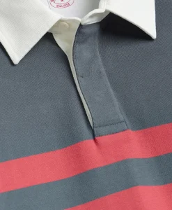Cotton Classic Chest-Stripe Rugby Shirt