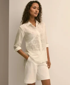 Cotton Eyelet Oversize Blouse