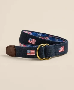 Cotton Flag Embroidered Belt