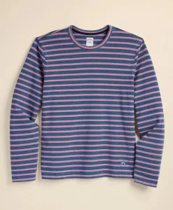 Cotton Indigo-Dyed Heavyweight Mariner Stripe Long-Sleeve T-Shirt