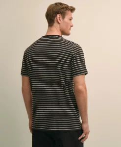 Cotton Indigo-Dyed Mariner Stripe T-Shirt